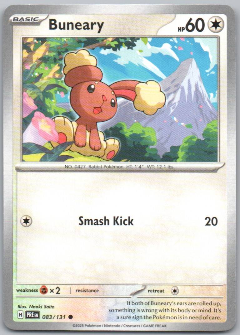 Buneary 083 NOR Card - Prismatic Evolutions