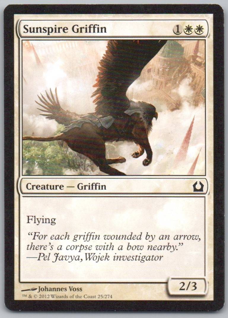 Sunspire Griffin 25 Normal Creature Card - Return to Ravnica