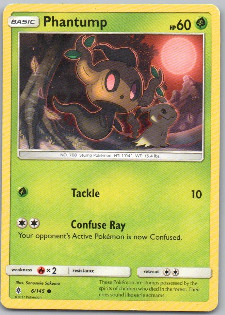 Phantump 6/ Normal Grass Card - Guardians Rising
