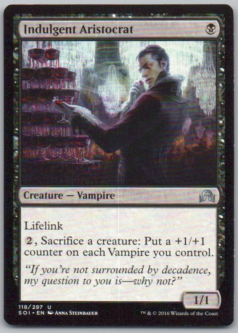 Indulgent Aristocrat 118 Normal Creature Card - Shadows over Innistrad
