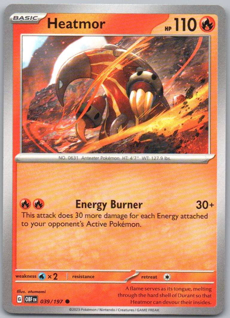 Heatmor 039 Normal Fire Card - Obsidian Flames