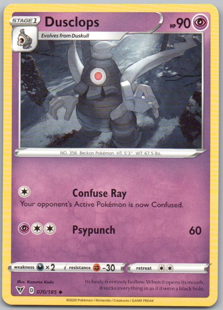 Dusclops 070 Normal Psychic Card - Vivid Voltage