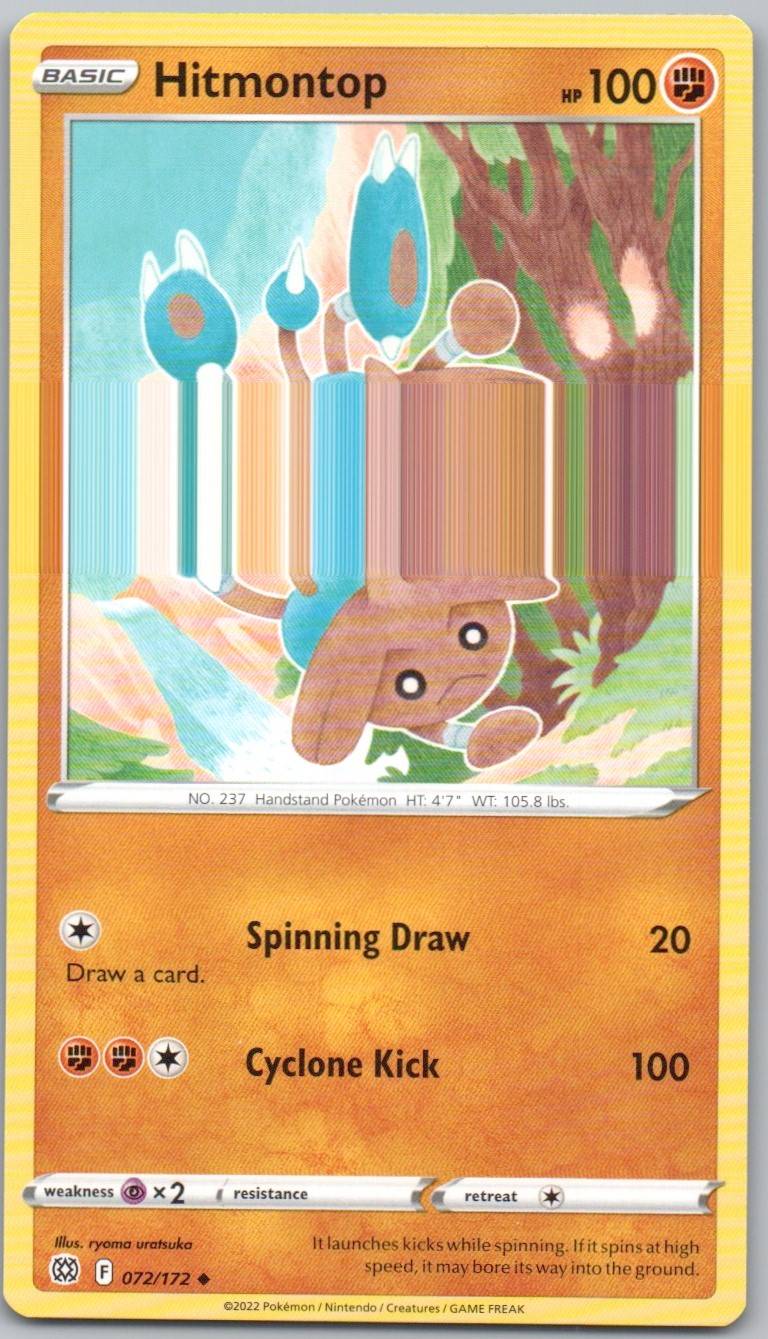 Hitmontop 072 Normal Fighting Card - Brilliant Stars