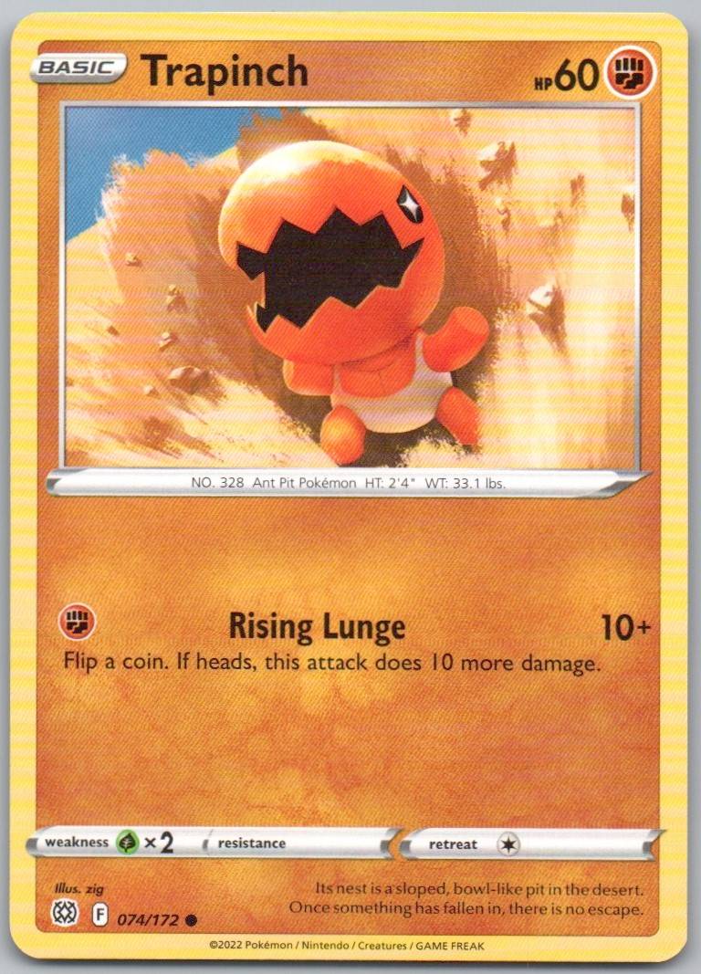 Trapinch 074 Normal Fighting Card - Brilliant Stars