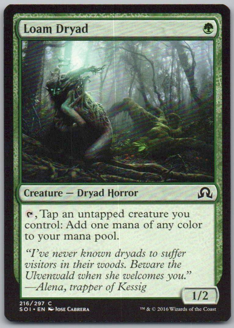 Loam Dryad 216 Normal Creature Card - Shadows over Innistrad