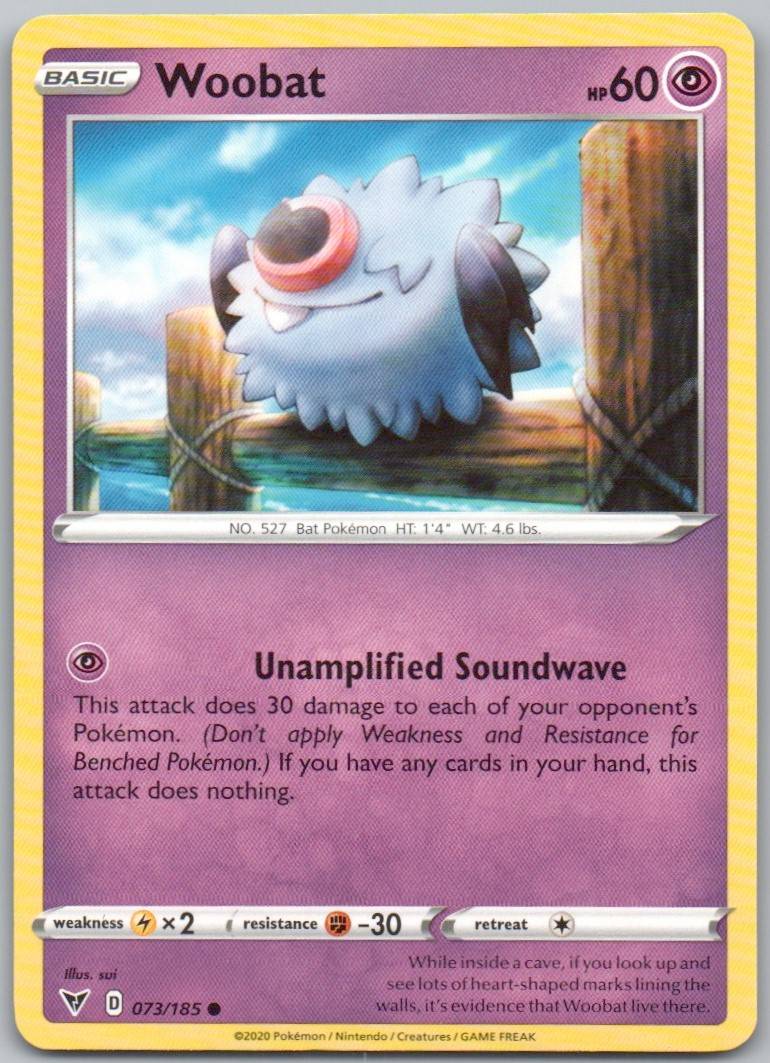 Woobat 073 Normal Psychic Card - Vivid Voltage