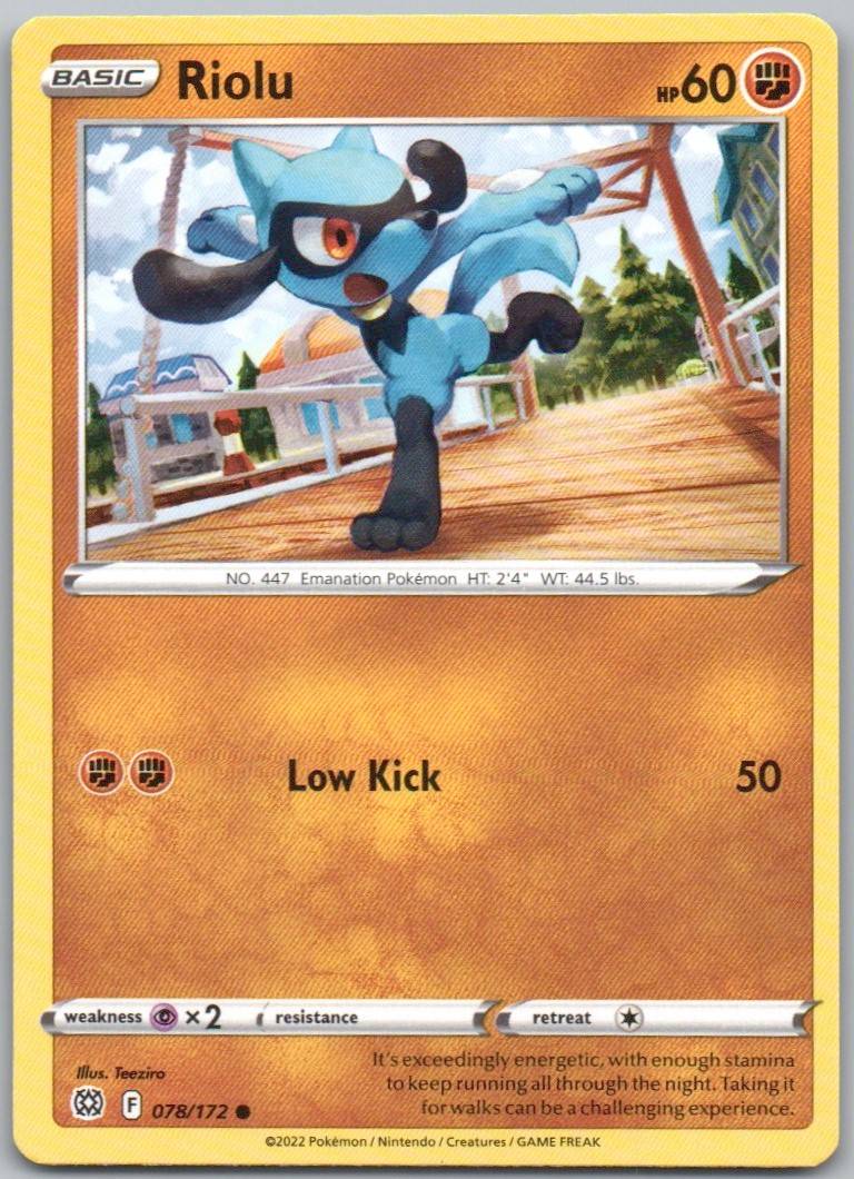 Riolu 078 Normal Fighting Card - Brilliant Stars