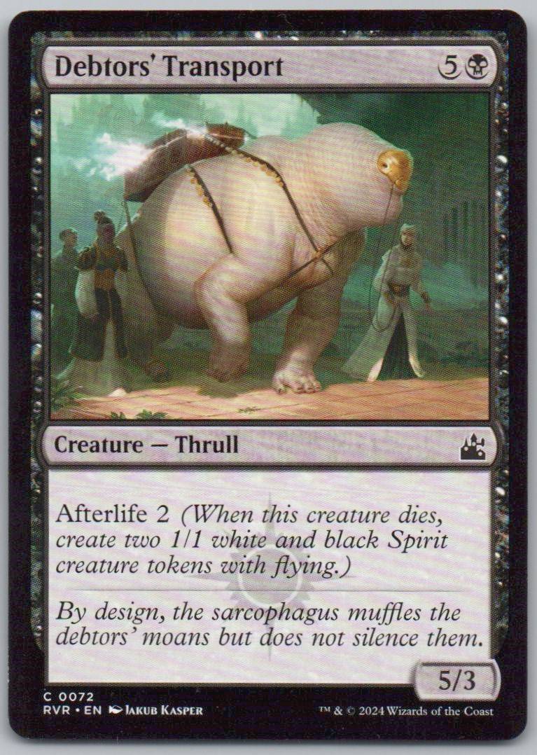 Debtors' Transport 72 Normal Creature Card - Ravnica Allegiance