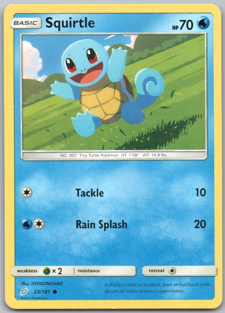Squirtle 023 Normal Water Card - Team Up