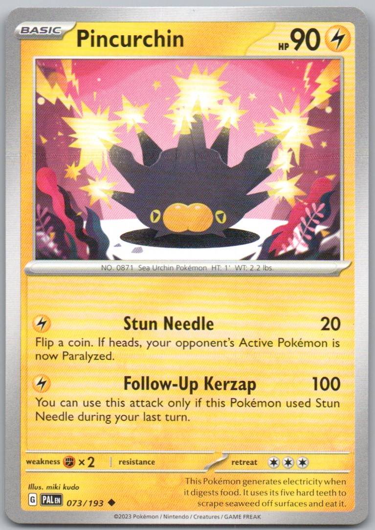 Pincurchin 073 Normal Lightning Card - Paldea Evolved