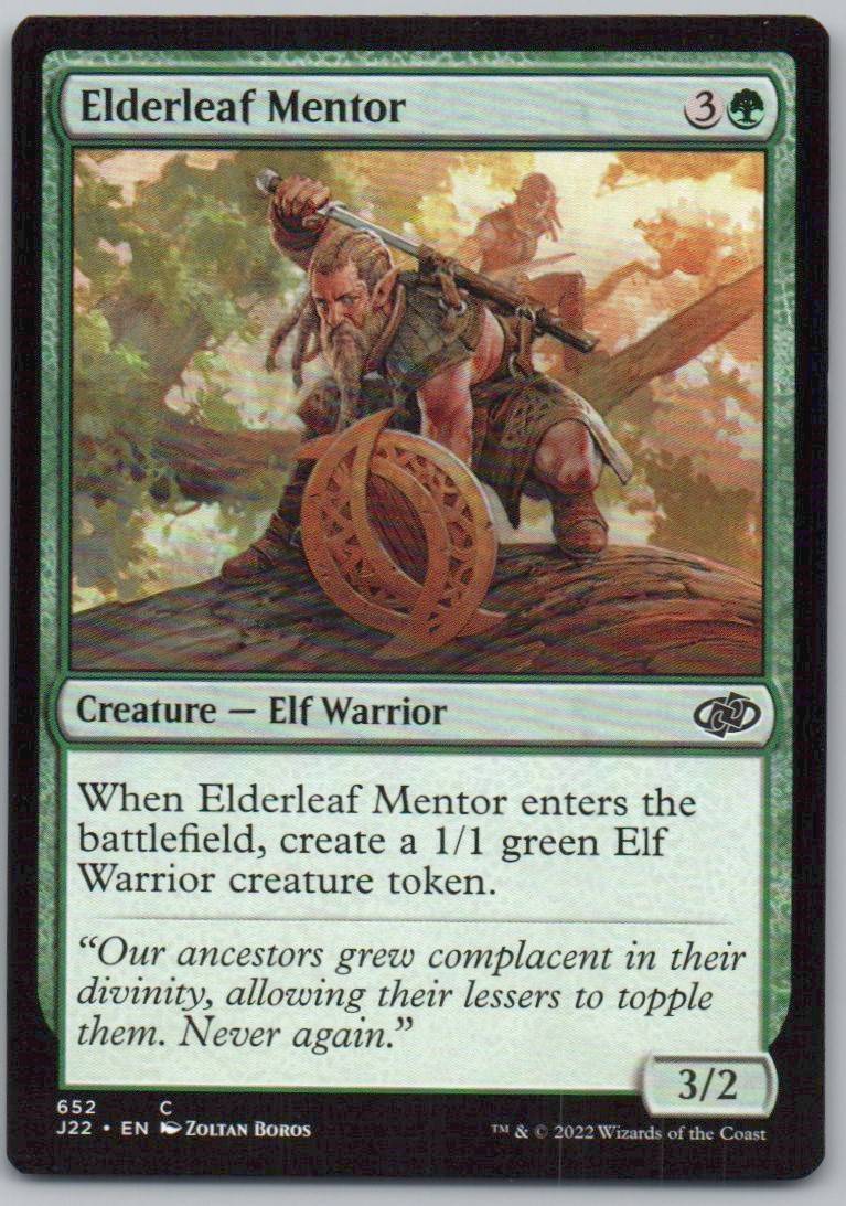 Elderleaf Mentor 652 0 Creature Card - Jumpstart 2022