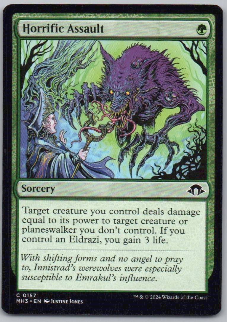 Horrific Assault 157 0 Sorcery Card - Modern Horizons 3