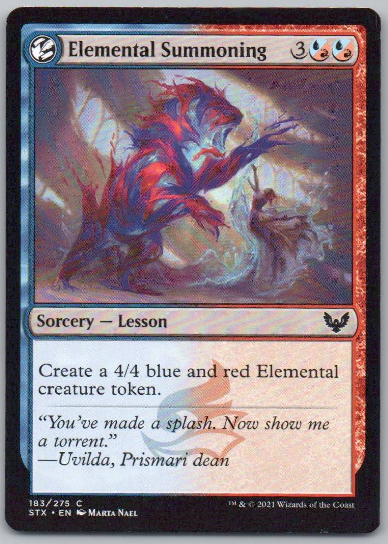 Elemental Summoning 183 Normal Sorcery Card - Strixhaven: School of Mages