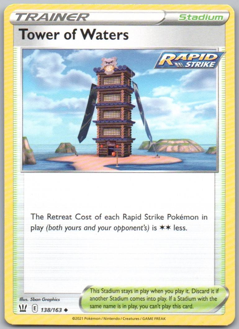 Tower of Waters 138 Normal Trainer Card - Battle Styles