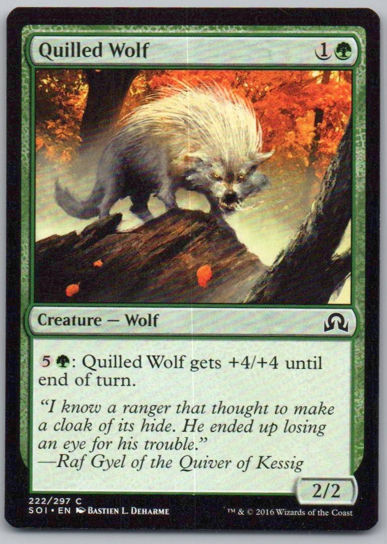 Quilled Wolf 222 Normal Creature Card - Shadows over Innistrad