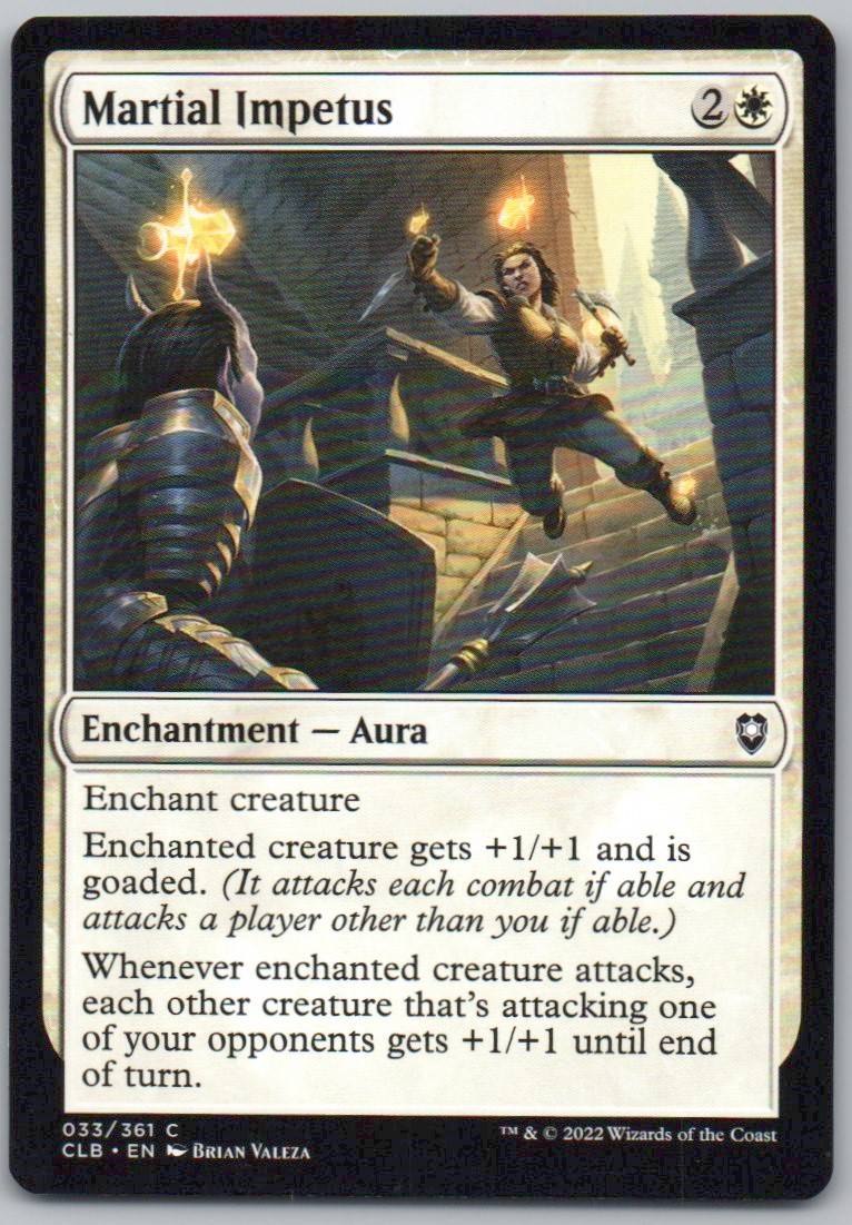 Martial Impetus 33 Normal Enchantment Card - Commander Legends: Battle for Baldur's Gate