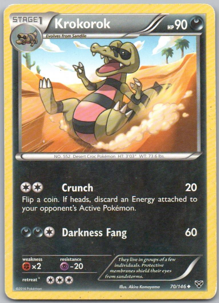 Krokorok 070 Normal Darkness Card - XY