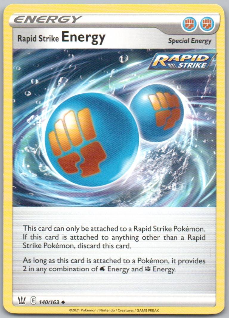 Rapid Strike Energy 140 Normal Trainer Card - Battle Styles