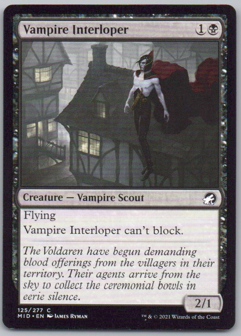Vampire Interloper 125 Normal Creature Card - Innistrad: Midnight Hunt