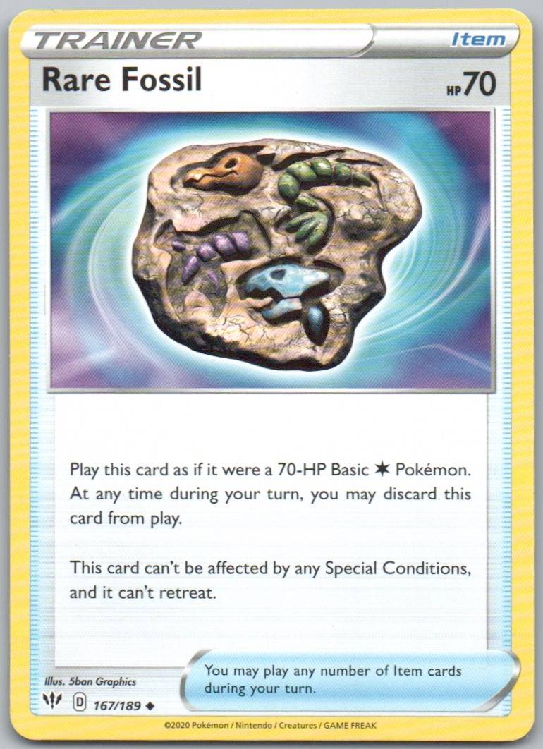 Rare Fossil 167 Normal Trainer Card - Darkness Ablaze