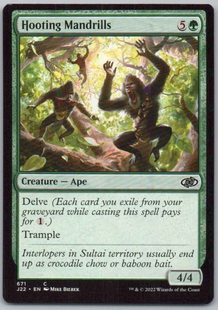 Hooting Mandrills 671 0 Creature Card - Jumpstart 2022
