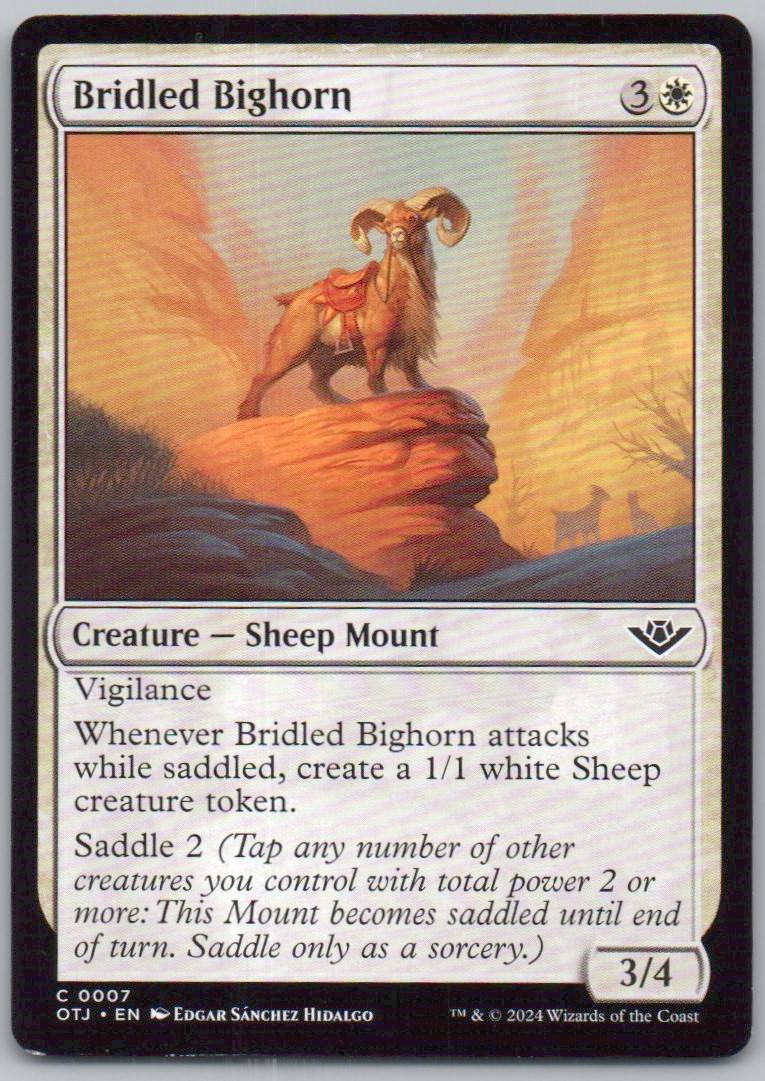 Bridled Bighorn 7 Normal Creature Card - Outlaws of Thunder Junction