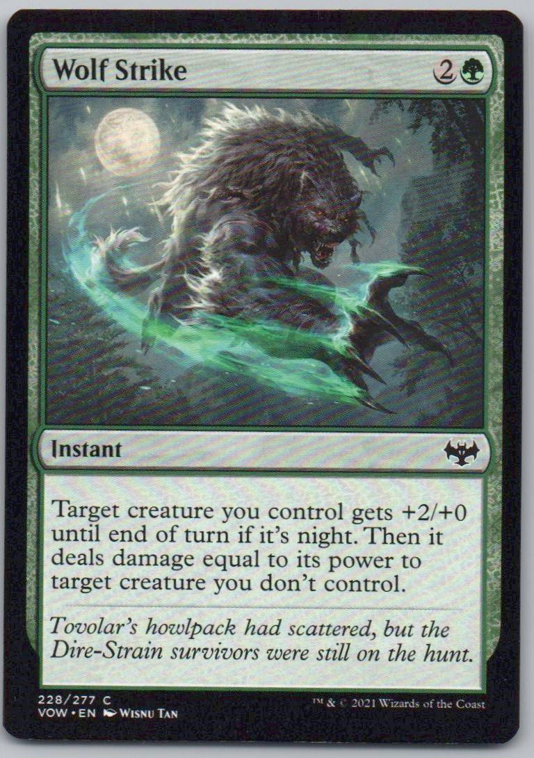 Wolf Strike 228 Normal Instant Card - Innistrad: Crimson Vow
