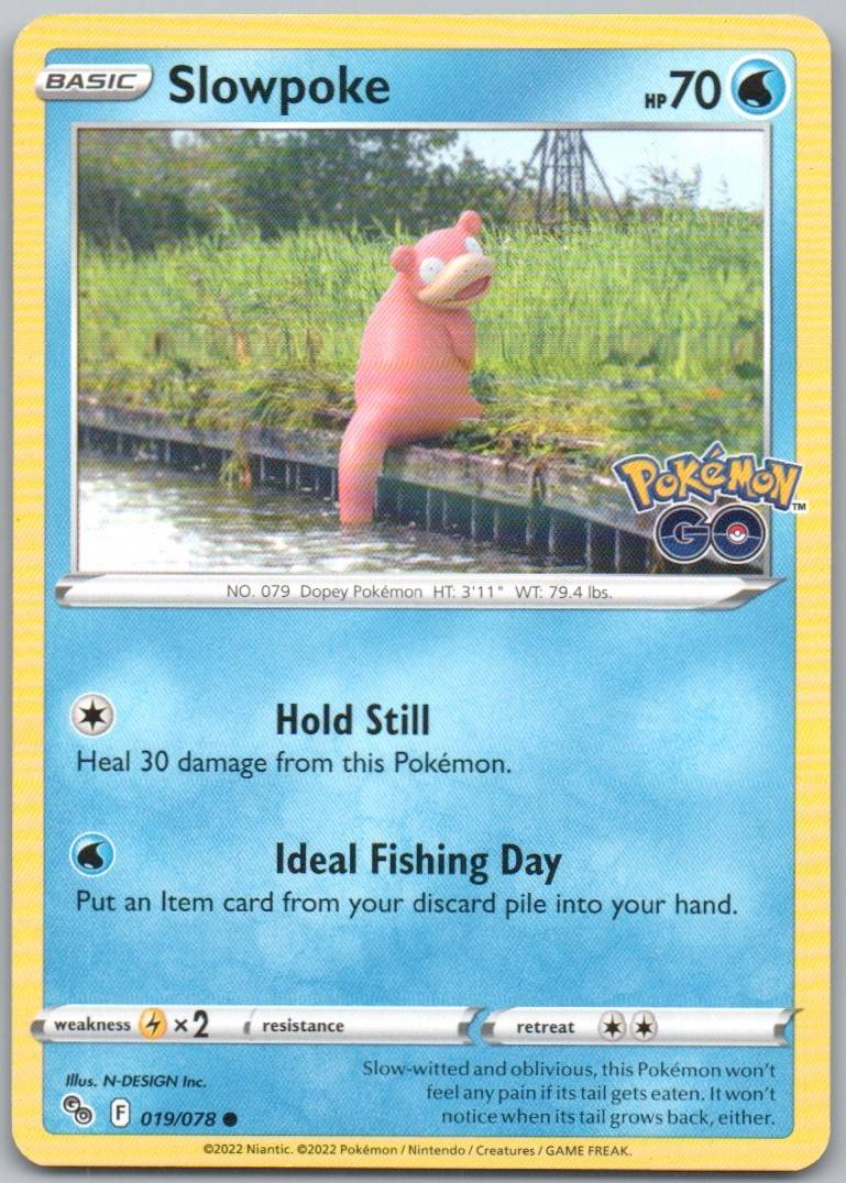 Slowpoke 019 Normal Water Card - Pokemon GO