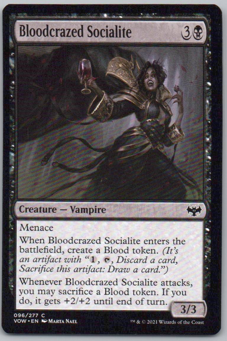 Bloodcrazed Socialite 96 Normal Creature Card - Innistrad: Crimson Vow
