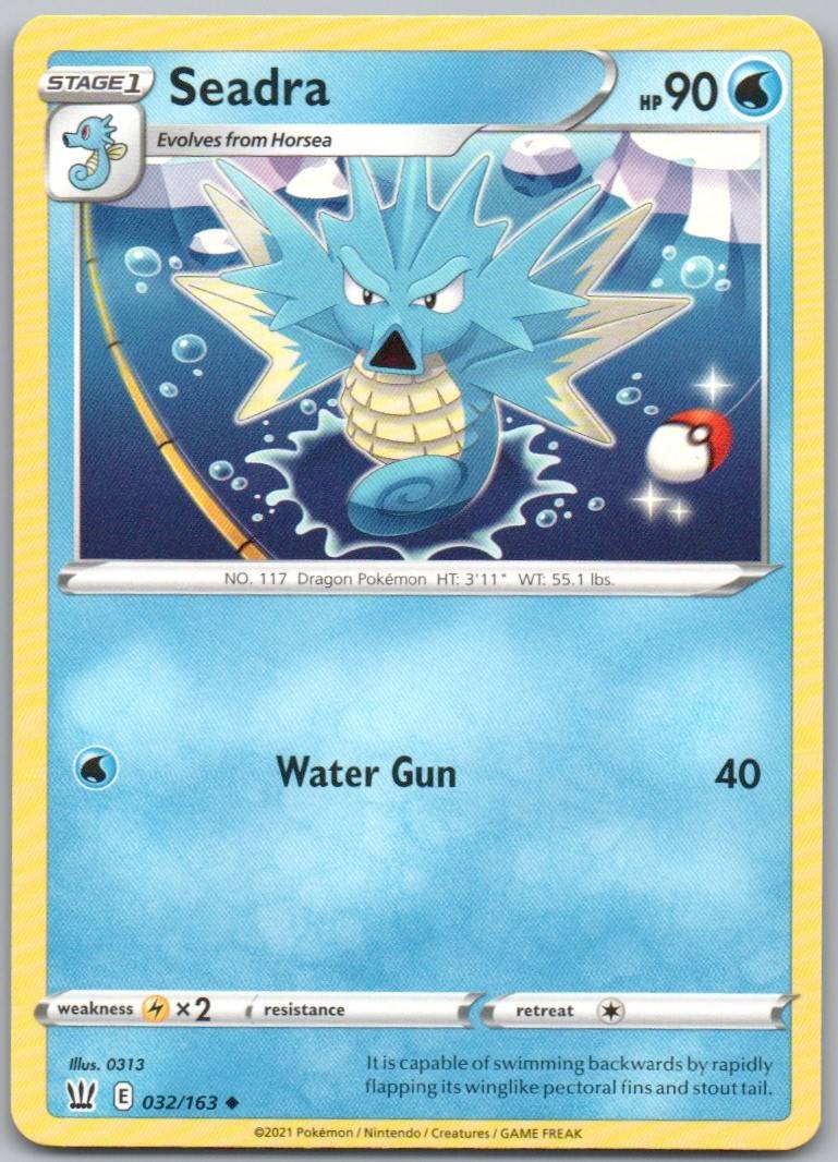Seadra 032 Normal Water Card - Battle Styles