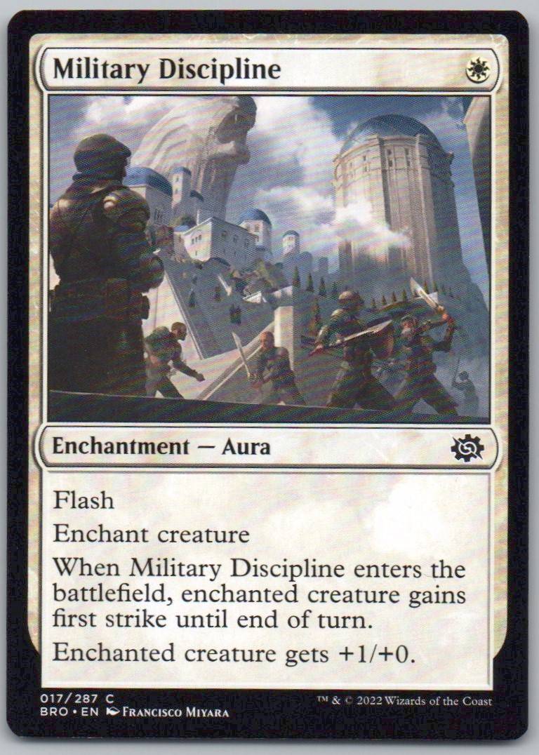 Military Discipline 17 Normal Enchantment Card - The Brothers' War