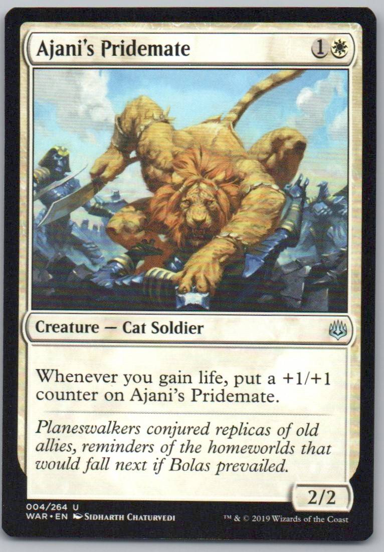 Ajani's Pridemate 4 Normal Creature Card - War of the Spark