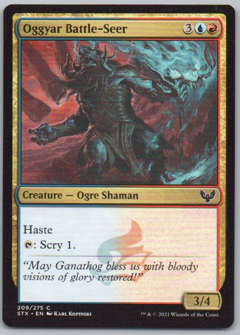 Oggyar Battle-Seer 209 Normal Creature Card - Strixhaven: School of Mages