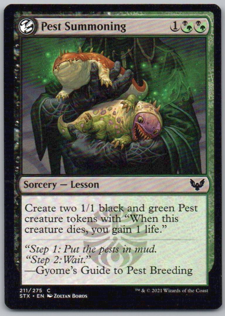 Pest Summoning 211 Normal Sorcery Card - Strixhaven: School of Mages