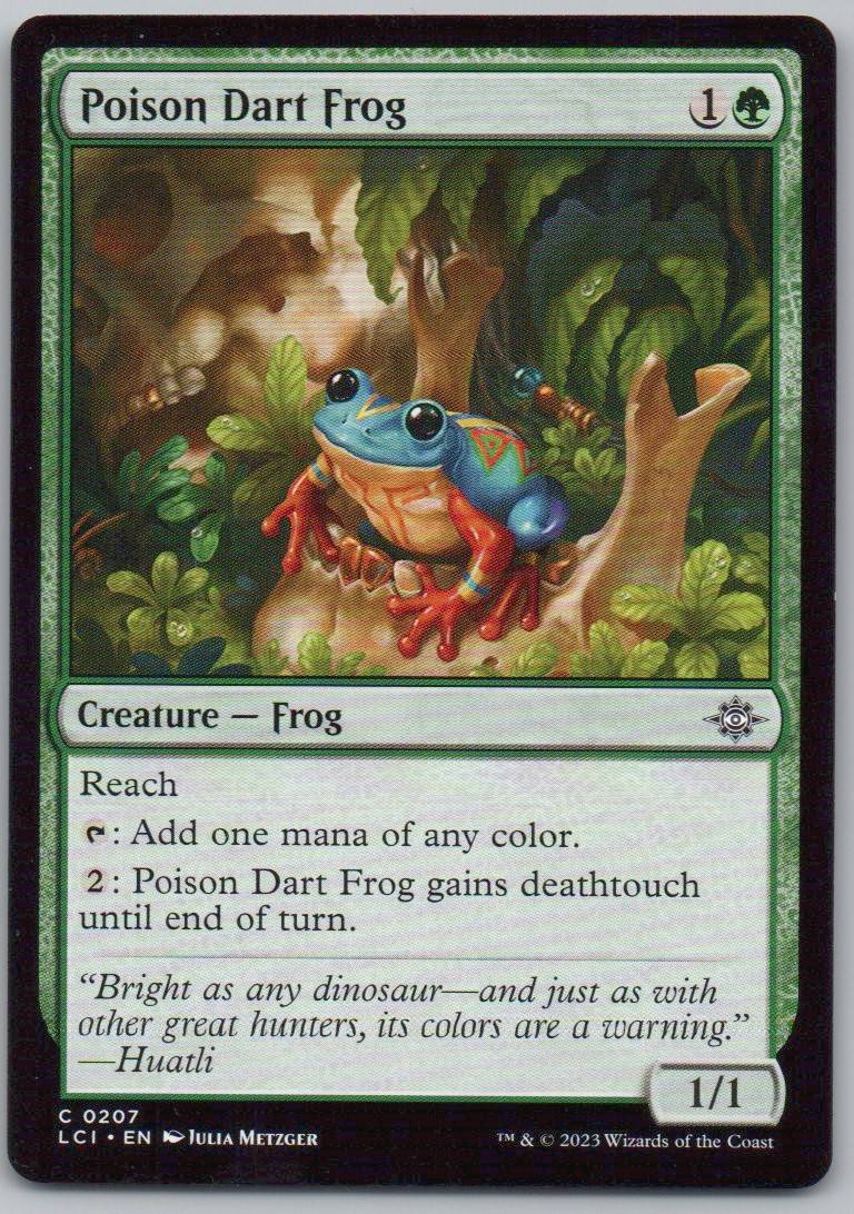 Poison Dart Frog 207 0 Creature Card - The Lost Caverns of Ixalan