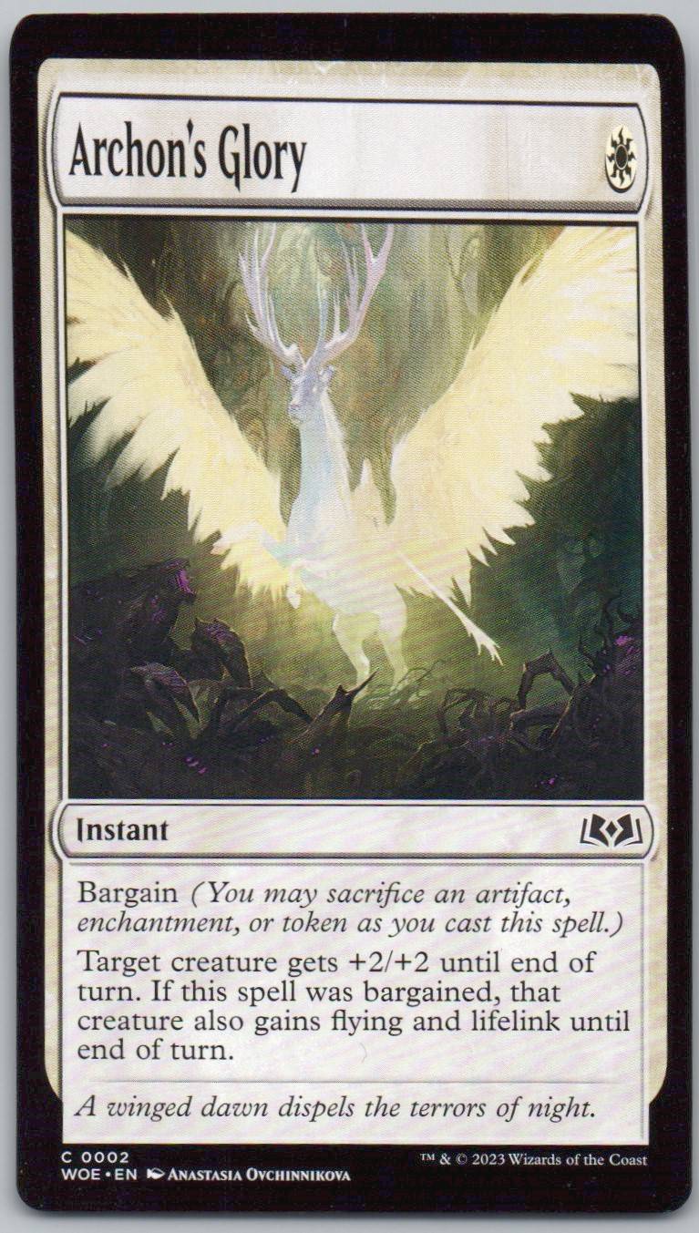 Archon's Glory 2 Normal Instant Card - Wilds of Eldraine