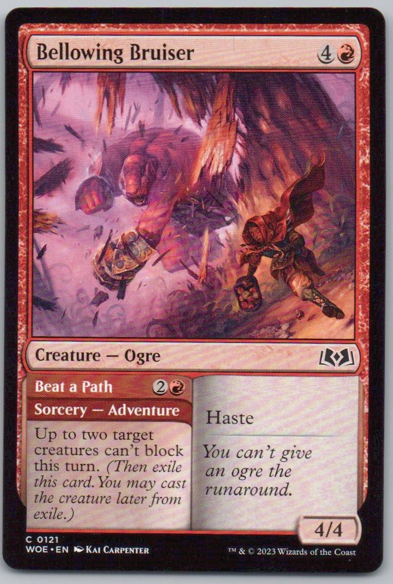 Bellowing Bruiser 121 Normal Creature Card - Wilds of Eldraine