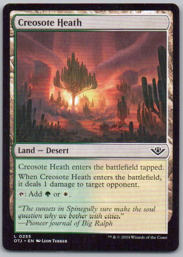 Creosote Heath 255 Normal Land Card - Outlaws of Thunder Junction