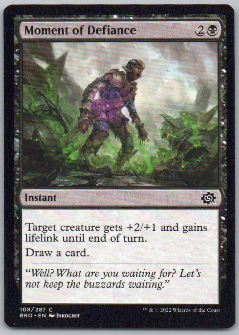 Moment of Defiance 108 Normal Instant Card - The Brothers' War