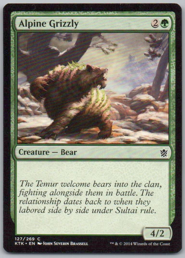 Alpine Grizzly 127 Normal Creature Card - Khans of Tarkir