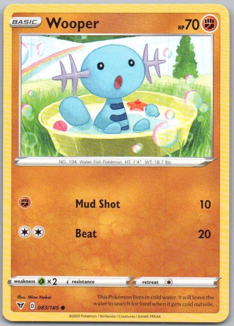 Wooper 083 Normal Fighting Card - Vivid Voltage