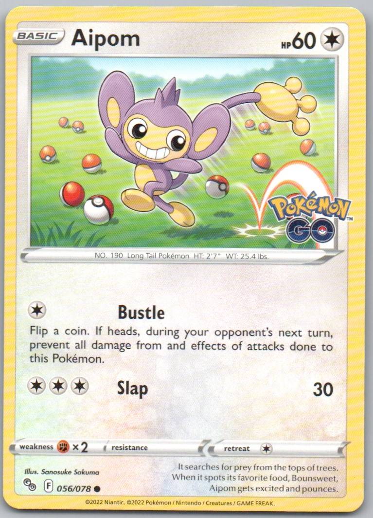 Aipom 056 Normal Colorless Card - Pokemon GO