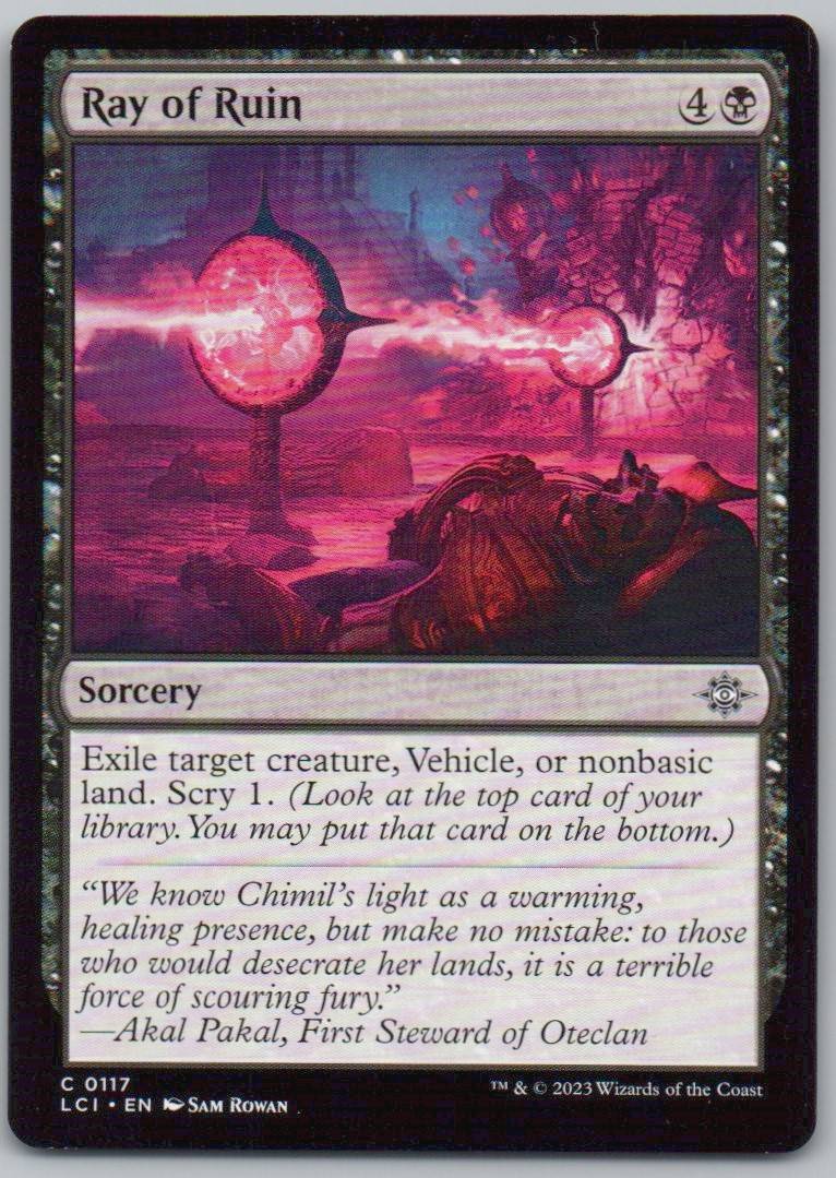 Ray of Ruin 117 0 Sorcery Card - The Lost Caverns of Ixalan