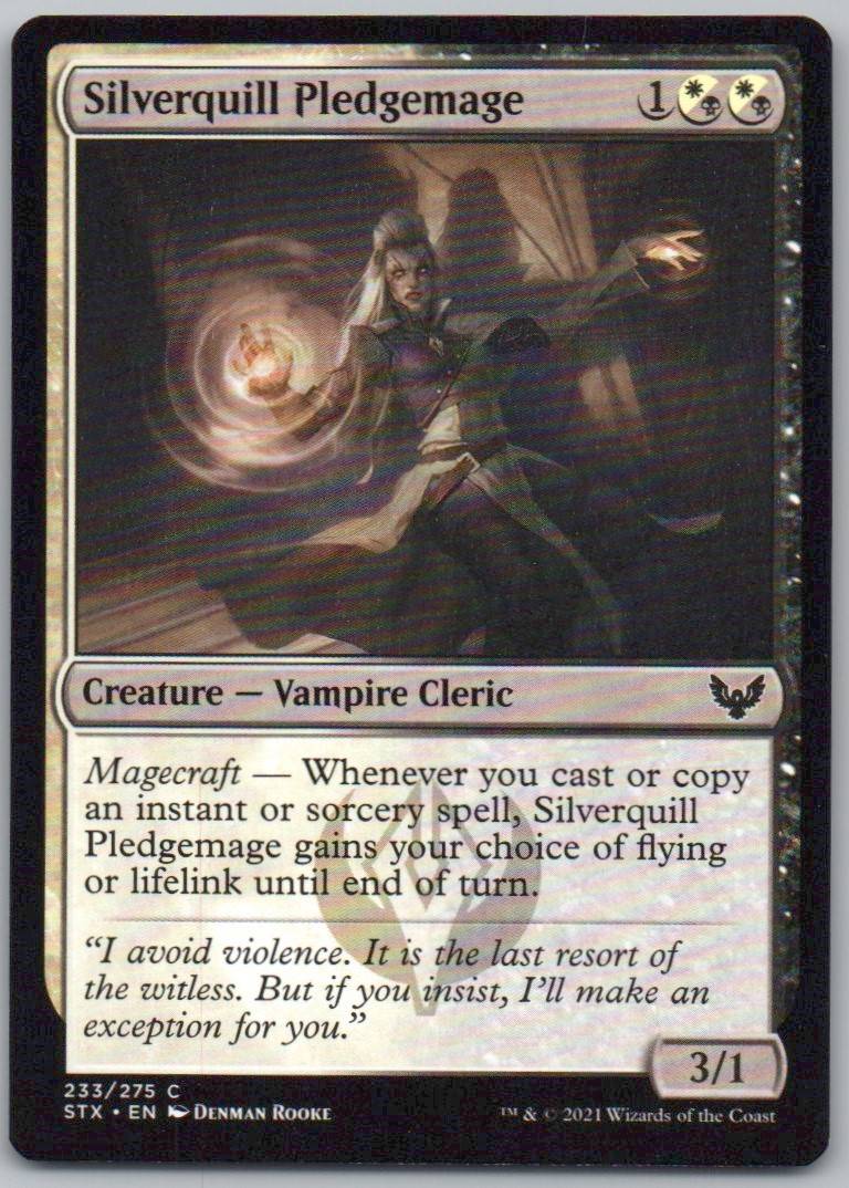 Silverquill Pledgemage 233 Normal Creature Card - Strixhaven: School of Mages