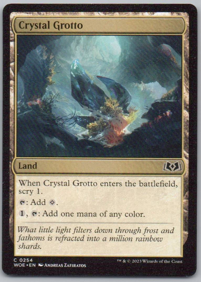 Crystal Grotto 254 Normal Land Card - Wilds of Eldraine