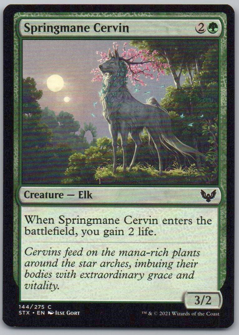Springmane Cervin 144 Normal Creature Card - Strixhaven: School of Mages