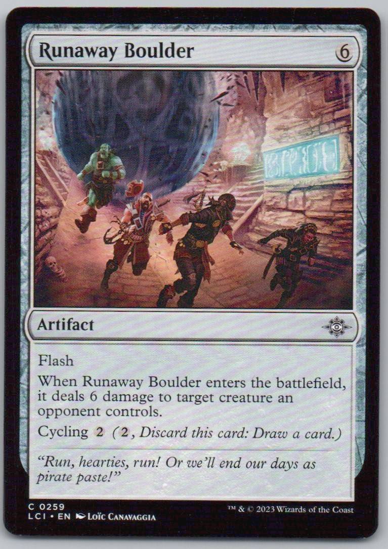 Runaway Boulder 259 0 Artifact Card - The Lost Caverns of Ixalan