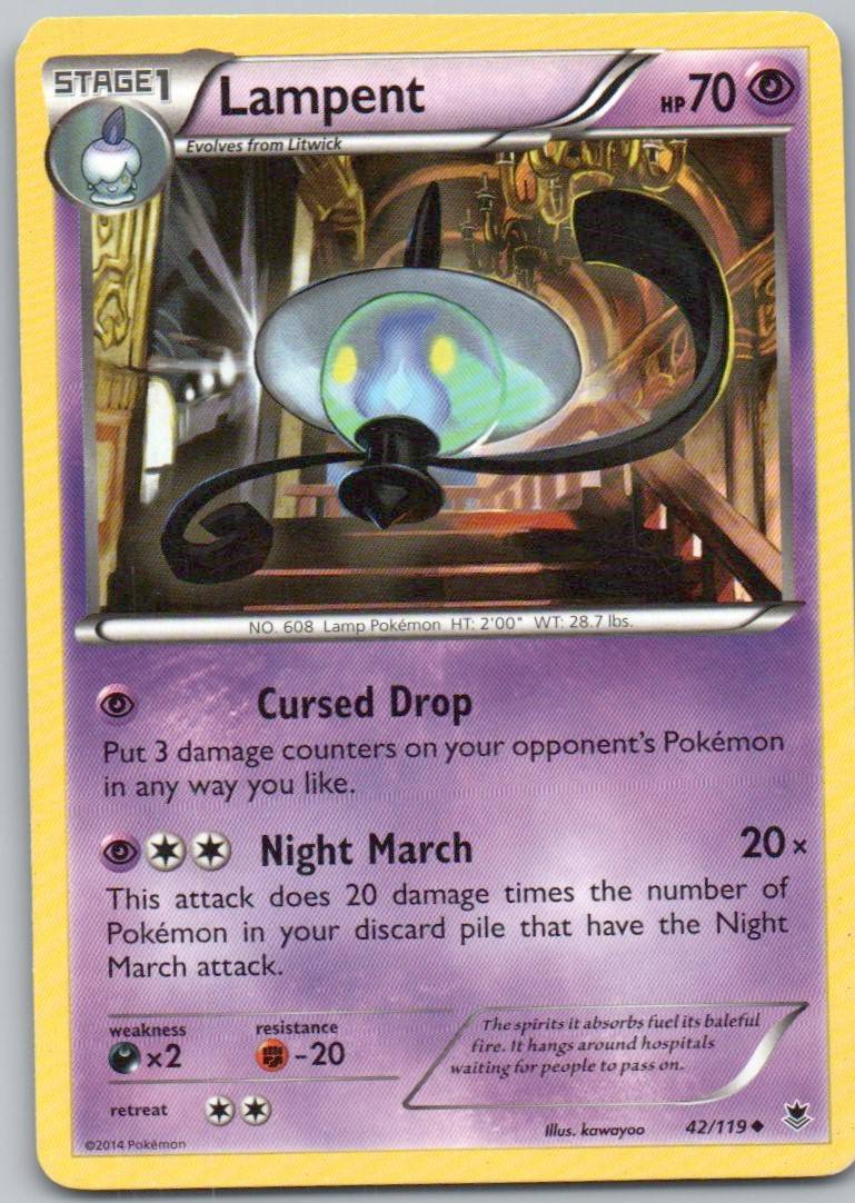 Lampent 042 Normal Psychic Card - Phantom Forces