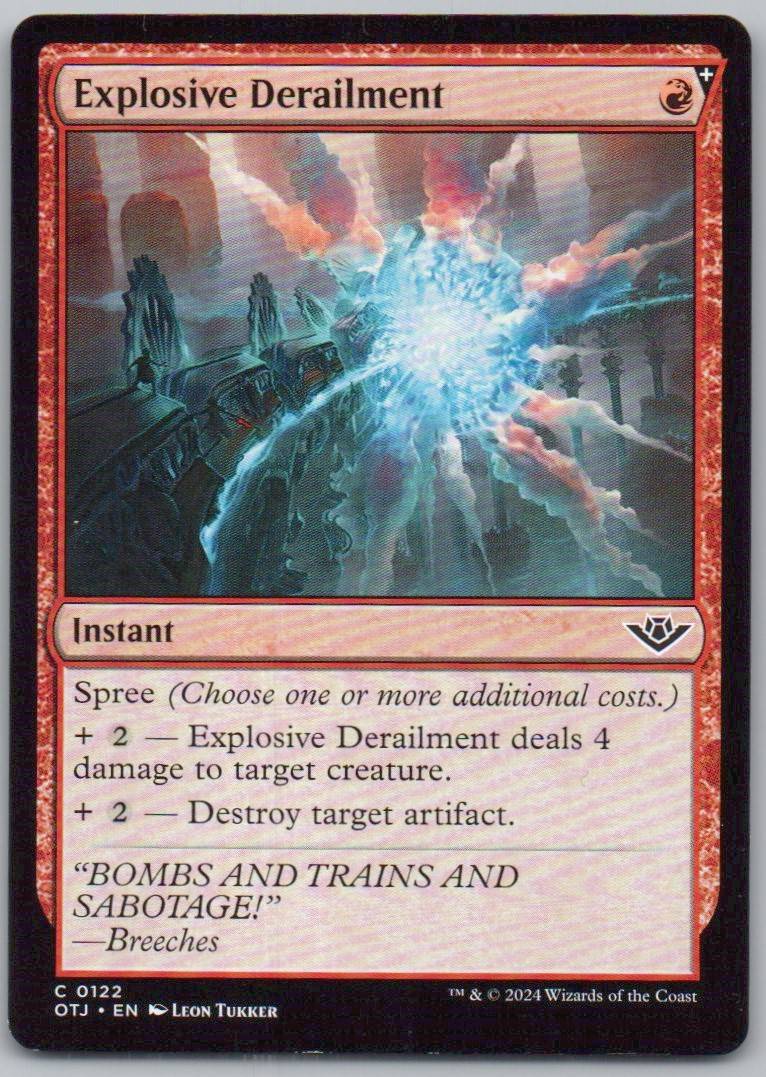 Explosive Derailment 122 Normal Instant Card - Outlaws of Thunder Junction