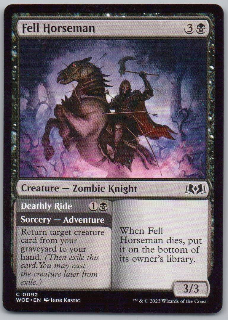 Fell Horseman 92 Normal Creature Card - Wilds of Eldraine